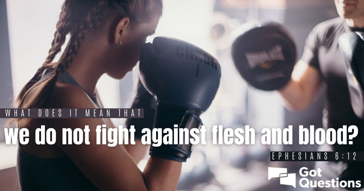 What does it mean that we do not fight against flesh and blood (Ephesians 6:12)?